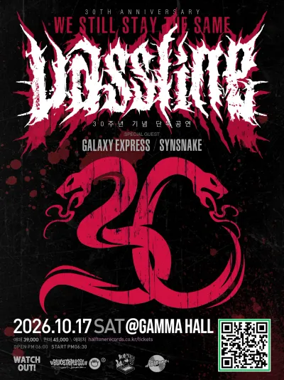 VASSLINE 30주년 기념 단독공연 공연 포스터