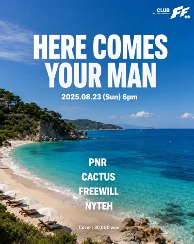 HERE COMES YOUR MAN 공연 포스터