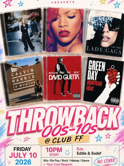 THROWBACK 00s-10s @ CLUB FF 공연 포스터